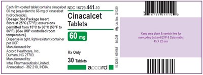 cinacalcet-60mg-30tab-lab.jpg PRINCIPAL DISPLAY PANEL - cinacalcet 60mg 30tab lab