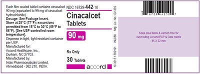 cinacalcet-90mg-30tab-lab.jpg PRINCIPAL DISPLAY PANEL - cinacalcet 90mg 30tab lab