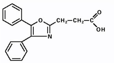 Chemical Structure - oxaprozin 01