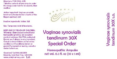 Vaginaesynovialistendinum30soampules (Vaginaesynovialistendinum30soampules)