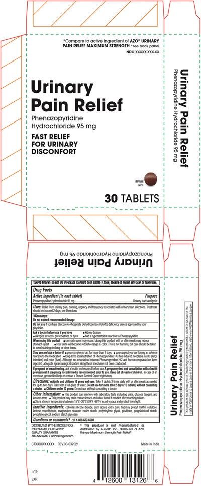 urinary-01.jpg PRINCIPAL DISPLAY PANEL - 95 mg Tablet Blister Pack Carton - urinary 01