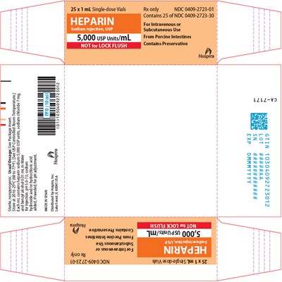 PRINCIPAL DISPLAY PANEL - 5,000 USP Units/1 mL Vial Tray - heparin 12