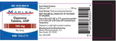 Principal Display Panelndc 10135-0655-01dapsonetablets, Usp100 mg100 Tabletsrx Only (Dapsone 05)