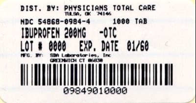 Sda Ibuprofen 200 mg Brown Tablet (0984)