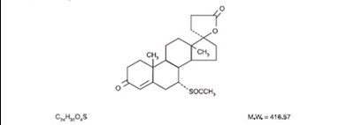 spironolactone-25mg-50mg-100mg-tab-for-qualitest-1.jpg This is the structual formula for Spironolactone. - spironolactone 25mg 50mg 100mg tab for qualitest 1