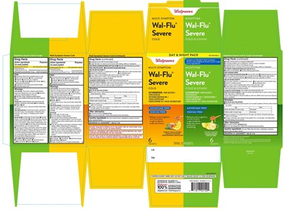 image-01.jpg Walgreens Day & Night Pack Multi-Symptom Wal-Flu Severe Cold Nighttime Wal-Flu Severe Cold and Cough Total 12 packets - image 01