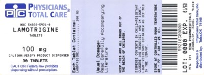 Lamotrigine Tablets 100 mg  Label - 5921