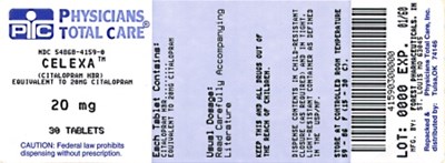 image of 20 mg package label - 4159