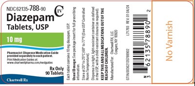 Image Description (Diazepam Tablets Usp 10mg Bottle Label)