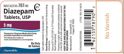 Image Description (Diazepam Tablets Usp 5mg Bottle Label)