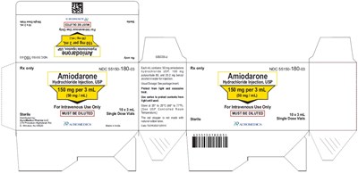 amiodarone-fig2.jpg PACKAGE LABEL-PRINCIPAL DISPLAY PANEL - 150 mg per 3 mL (50 mg / mL) Container-Carton (10 Vials) - amiodarone fig2