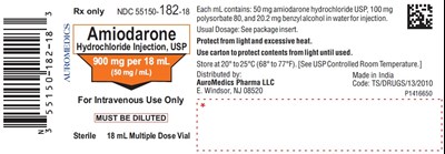 amiodarone-fig5.jpg PACKAGE LABEL-PRINCIPAL DISPLAY PANEL - 900 mg per 18 mL (50 mg / mL) Container Label - amiodarone fig5