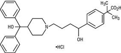 Structural Formula For Fexofenadine Hydrochloride (9f0cf831 0547 46ec Aea9 C1779a5bd9f0 01)