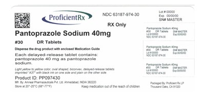 63187-974-30 (Pantoprazole Sodium Delayed Release Tablets Usp 3)
