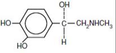 The Structural Formula Of Epinephrine. (Qkit 02)