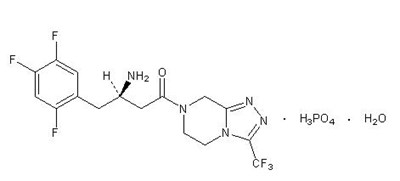 Image Of Sitagliptin Chemical Structure (Janumetxr 01)