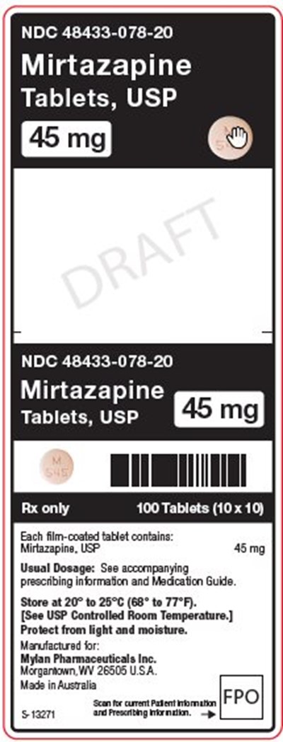 image-05.jpg Mirtazapine 45 mg Tablet, USP Unit Carton Label - image 05