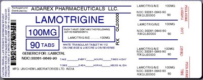 Image Label (Lamotrigine 100mg Tab For Unichem 4)
