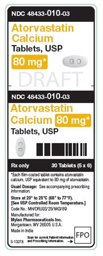 Atorvastatin Calcium Tablets, USP 80 mg Unit Carton Label - export 01