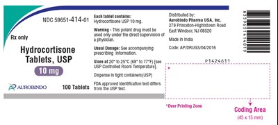 hydrocortisone-fig2.jpg PACKAGE LABEL-PRINCIPAL DISPLAY PANEL - 10 mg (100 Tablet Bottle) - hydrocortisone fig2