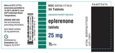 eplerenone-07.jpg PRINCIPAL DISPLAY PANEL - 25 mg Tablet Bottle Label - eplerenone 07