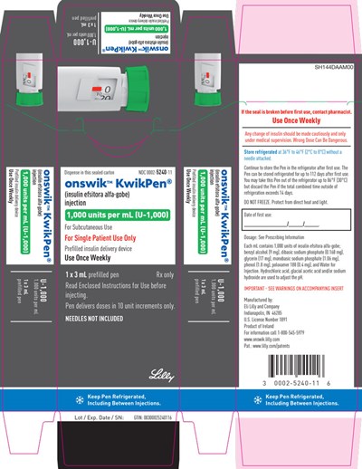 Package Carton – Humalog Kwikpen U-1000 Carton (Onswik U1000 Kpen 144 00)