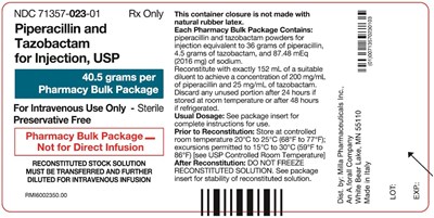 "image Description" (Pipe And Tazo Inj 152ml Vial Label)