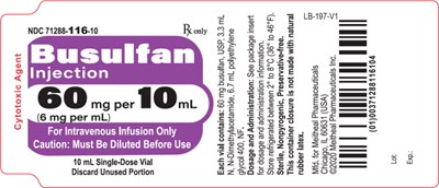 Principal Display Panel (Busulfan Injection 60 mg Vial Label)