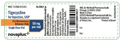 Principal Display Panel – Tigecycline For Injection, Usp 50 mg Vial Label (Tig02 Vz 0003 02 V1)