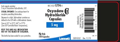 oxycodone-hydrochloride-capsules-2.jpg 5 mg 100 count bottle label - oxycodone hydrochloride capsules 2
