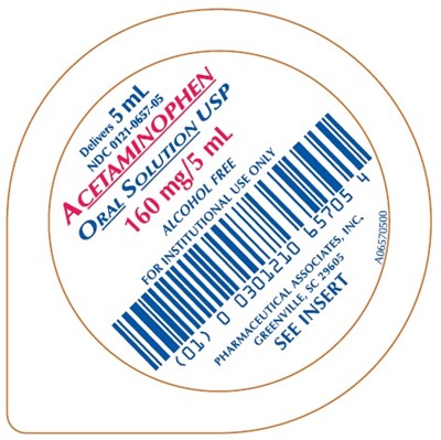 20 mL Unit Dose Cup Label - acetaminophen 01