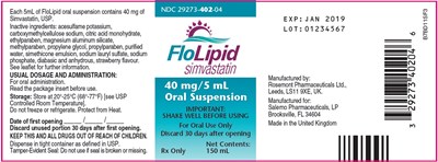 Simvastatin 40mg (Flolipid 40mg Label)