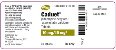 PRINCIPAL DISPLAY PANEL - 5 mg/20 mg Tablet Bottle Label - caduet 14