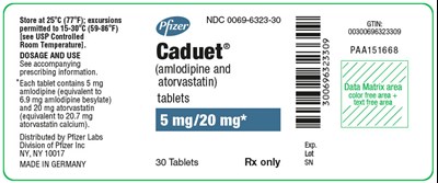 PRINCIPAL DISPLAY PANEL - 10 mg/40 mg Tablet Bottle Label - caduet 19