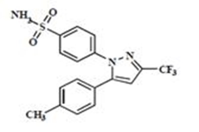 celecoxib-structure.jpg Structure - celecoxib structure