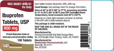 Principal Display Panel (600 mg Tablet Bottle Label)