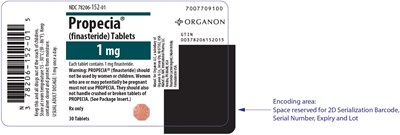propecia-03.jpg PRINCIPAL DISPLAY PANEL - 1 mg Tablet Bottle Label - propecia 03