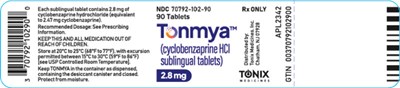 tonmya-06.jpg PRINCIPAL DISPLAY PANEL - 2.8 mg Tablet Bottle Label - tonmya 06