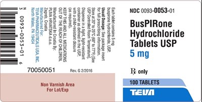 image-12.jpg BusPIRone Hydrochloride Tablets USP, 5 mg 100s Label - image 12