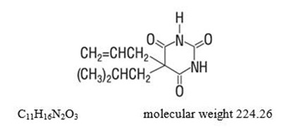 The Following Structural Formula For Butalbital (5-allyl-5-isobutylbarbituric Acid) Is A Short- To Intermediate-acting Barbiturate. (Butalbital Struc)