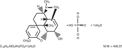 This Is An Image Of The Structural Formula Of Codeine Phosphate. (Acetam 2)