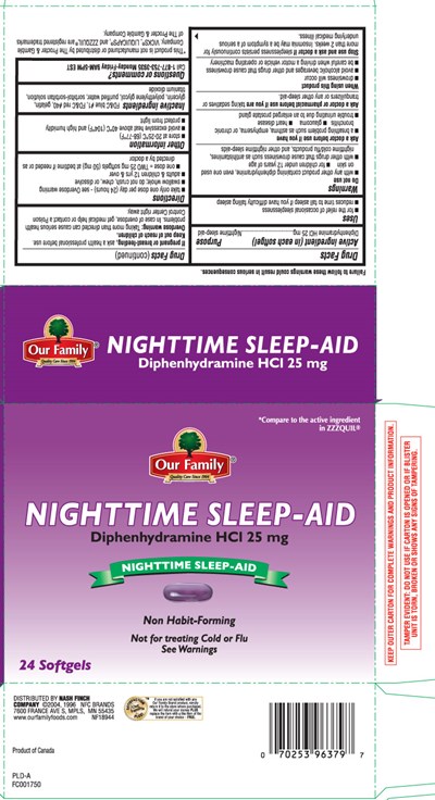 Diphenhydramine HCl 25 mg (Diphenhydramine 25mg Purple Softgel 1)