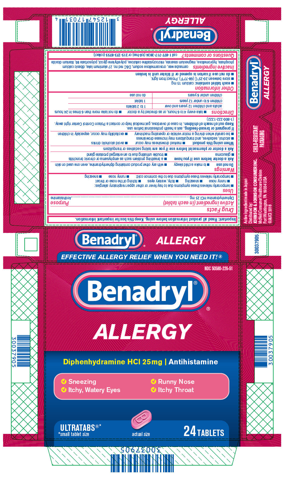 benadryl active ingredients list