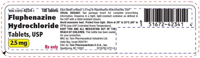 fluphenazine-03.jpg PRINCIPAL DISPLAY PANEL - 2.5 mg Tablet Bottle Label - fluphenazine 03