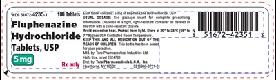 fluphenazine-04.jpg PRINCIPAL DISPLAY PANEL - 5 mg Tablet Bottle Label - fluphenazine 04
