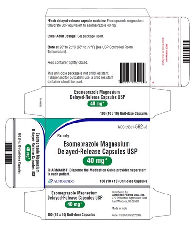 esomeprazole-fig8.jpg PACKAGE LABEL-PRINCIPAL DISPLAY PANEL - 40 mg (10 x 10) Unit-dose Capsules - esomeprazole fig8