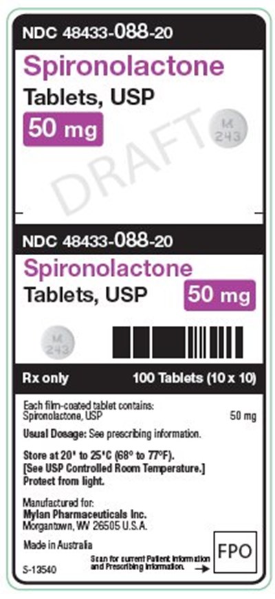Spironolactone 50 mg Tablets, Usp Unit Carton Label (Image 04)