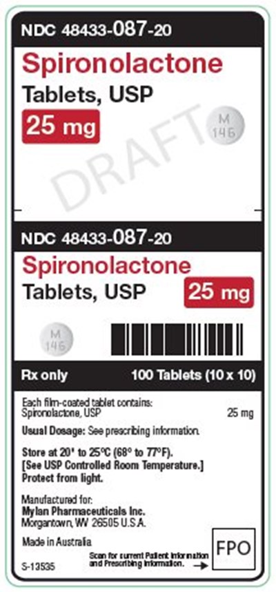 Spironolactone 25 mg Tablets, Usp Unit Carton Label (Image 07)