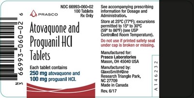 100 Tablet Bottle Label (Atovaquone Proguanil Spl Graphic 03)