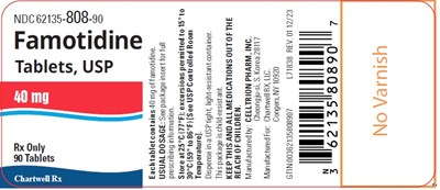 "image Description" (Famotidine Tabs 40mg 90s Label)